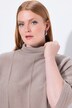 Gebreide poncho, gestructureerde ribbels, oversized, col