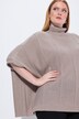 Gebreide poncho, gestructureerde ribbels, oversized, col