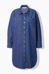Robe chemisier oversize, patte de boutonnage avec boutons-pression, tissu aspect denim