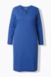 Chemise de nuit à rayures, col tunisien et manches longues, en coton bio