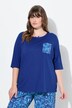 T-shirt de pyjama en coton bio, décolleté bateau et manches 3/4