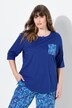 T-shirt de pyjama en coton bio, décolleté bateau et manches 3/4