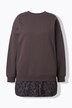 Sweat-shirt oversize, base chemisier arrondie