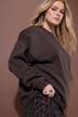 Sweat-shirt oversize, base chemisier arrondie