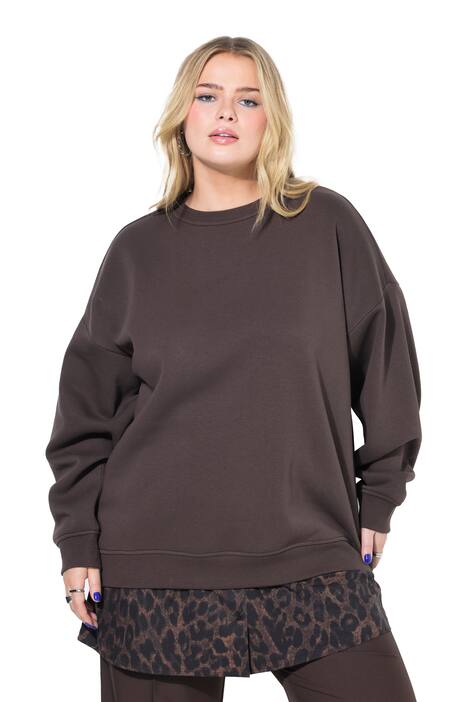 Mikina, oversize, zaoblený halenkový lem