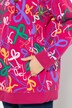 Sweatshirt, scribble-patroon, opstaande kraag, lange mouwen