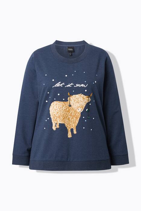 Sweat-shirt à paillettes Let ot Snow, col rond et manches longues
