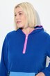 Sweat à capuche en polaire, larges rayures color block et manches longues