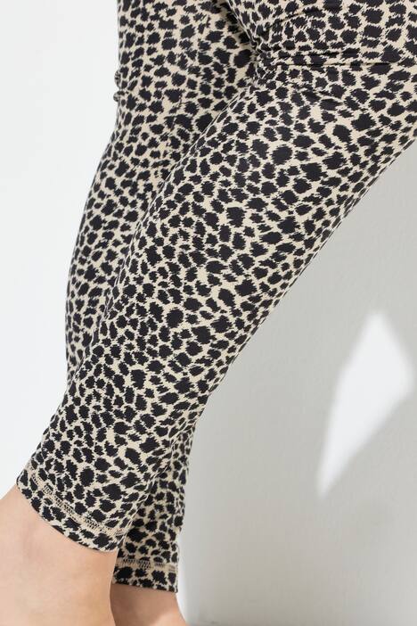 Functionele ski-legging, luipaardpatroon, smalle pijpen, gerecycled