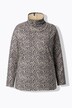 Camiseta técnica de esquí, leopardo, cuello en V, manga larga