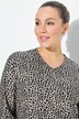 Camiseta técnica de esquí, leopardo, cuello en V, manga larga