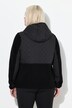 Fleece jas, stiksels, capuchon, drukknopen