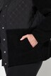 Fleece jas, stiksels, capuchon, drukknopen