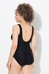Maillot de bain sans bonnets souples, décolleté rond et passepoil