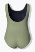 Costume da bagno senza coppe con bordure e scollo rotondo