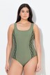 Costume da bagno senza coppe con bordure e scollo rotondo