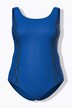 Maillot de bain sans bonnets souples, décolleté rond et passepoil