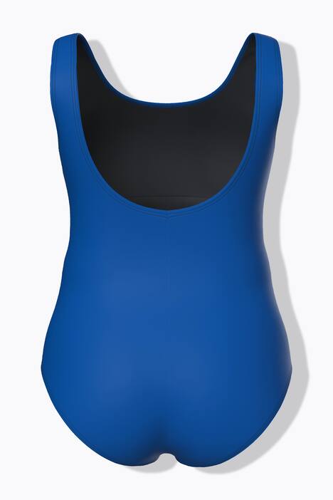 Badeanzug, Pipings, ohne Softcups, Rundhals