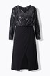 Maxi-Bodyconkleid, Glitzerjersey, langer Rock