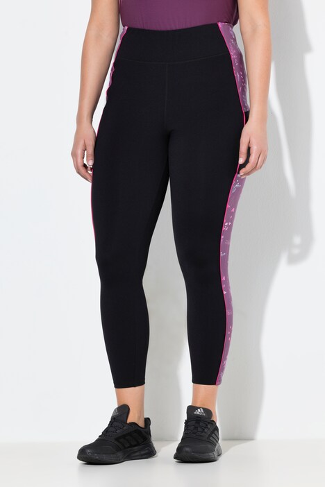 Sport-Leggings, Blüten, schmales Bein, Taschen, recycelt