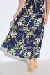 Jersey maxi-jurk, bloemenpatroon, gedrapeerd