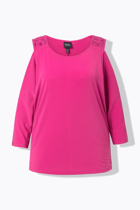 T-shirt, comfortabele pasvorm, cut-out bij de schouder