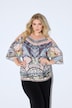 Blouse à bretelles. Épaules nues. Motif all-over