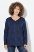 Shirt, bedruckt, Classic, V-Ausschnitt, Langarm