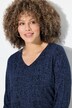 Shirt, bedruckt, Classic, V-Ausschnitt, Langarm