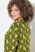 Jersey jurk, bloemen, A-lijn, tuniekhals, lange mouwen