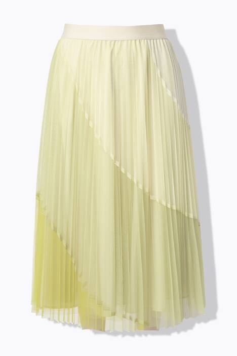 Tule midi-rok, colorblocking, A-lijn, elastische tailleband
