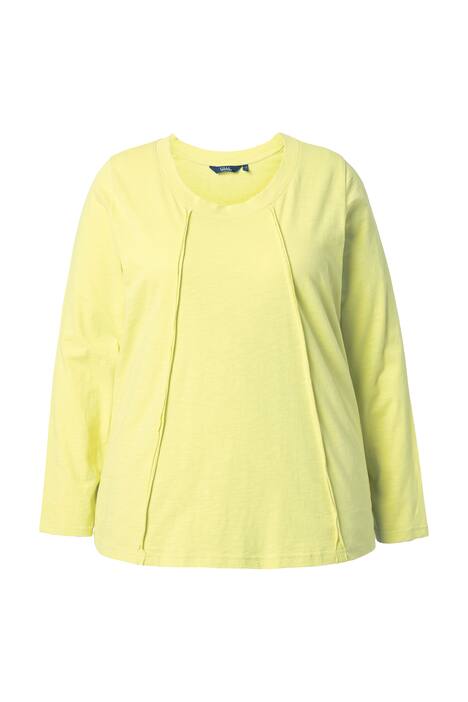 Tričko, švy s otevřenými okraji, Classic, kulatý výstřih, dlouhé rukávy