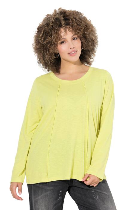 Tričko, švy s otevřenými okraji, Classic, kulatý výstřih, dlouhé rukávy