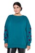 Mikina, extra oversize, srdíčka na rukávech