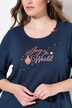 Haut de pyjama à manches longues et encolure bateau