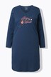 Chemise de nuit en coton bio. Décolleté en V et manches longues