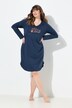 Chemise de nuit en coton bio. Décolleté en V et manches longues