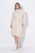 Abito midi di maglia con collo dolcevita e cintura in vita