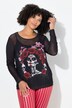 T-shirt en tulle, motif femme/tête de mort, coupe Slim Fit