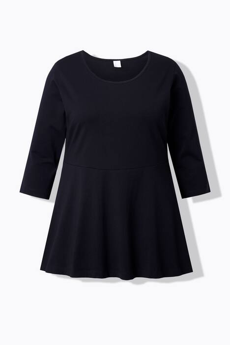 T-shirt, peplum, 3/4-ærmer