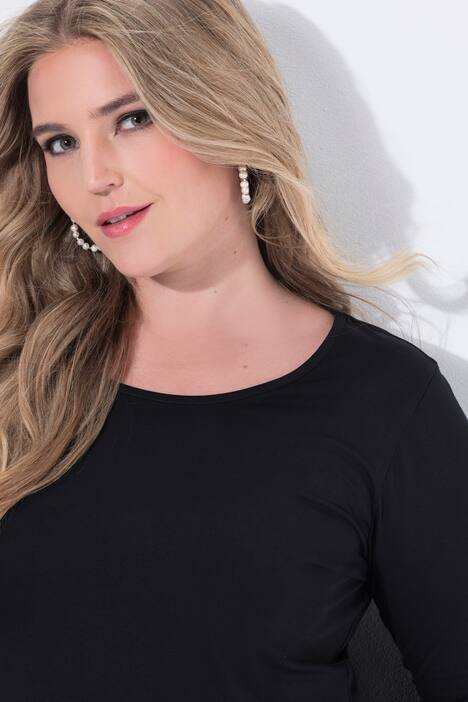 T-shirt, peplum, 3/4-ærmer