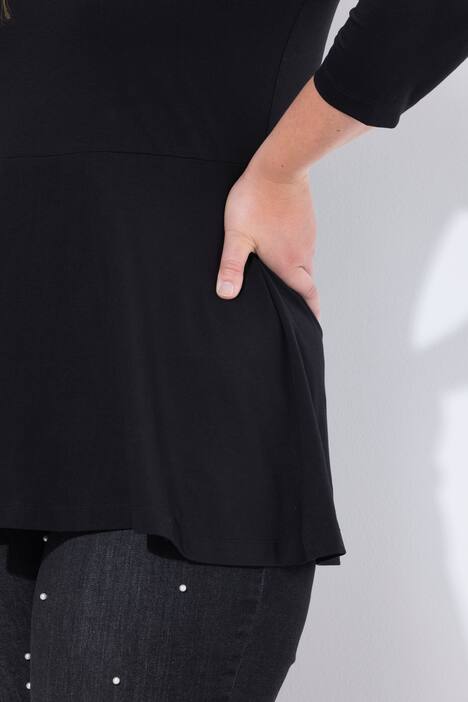 T-shirt, peplum, 3/4-ærmer