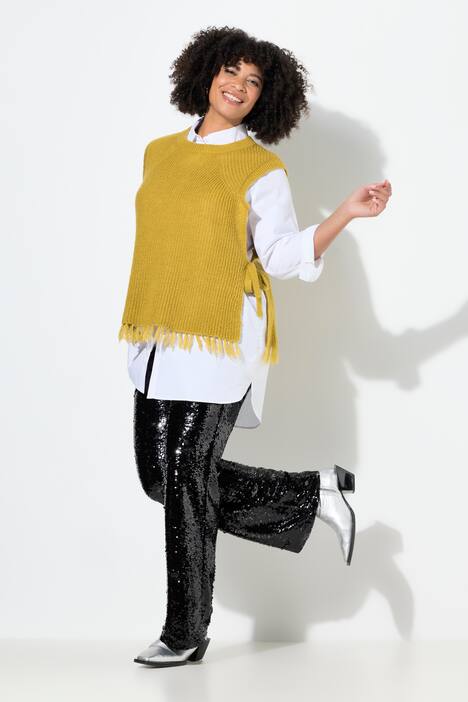 Pantaloni a zampa d'elefante con paillettes