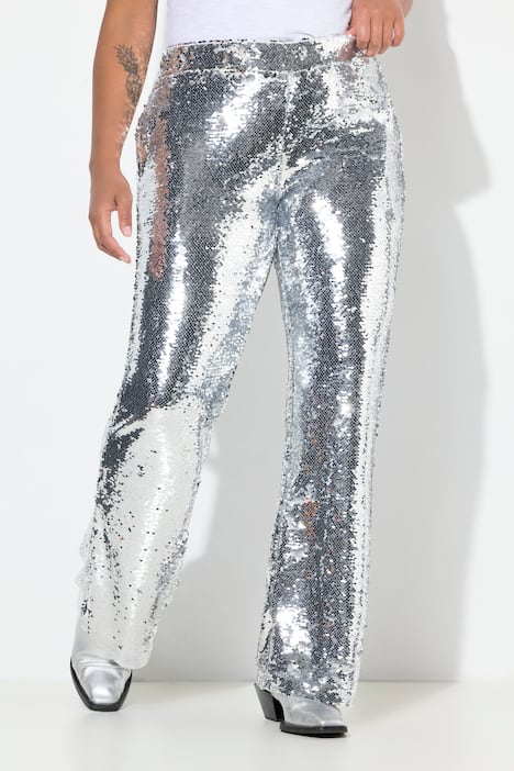 Pantaloni a zampa d'elefante con paillettes