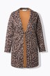 Abrigo-blazer, terciopelo, leopardo, cierre de gancho