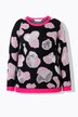 Genser, paljett-leopardmønster, raglan-langarm