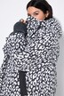 Cappotto trapuntato con design leopardato, zip a cursore doppio e cappuccio