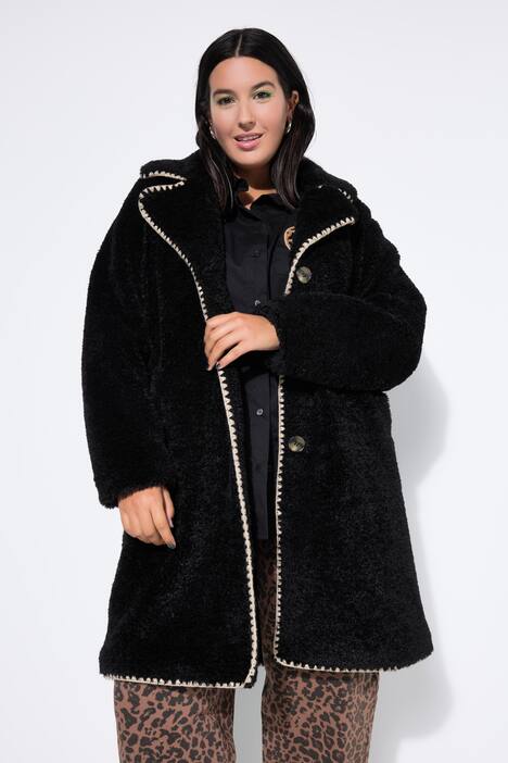 Teddy-mantel, teddyfleece, siernaden