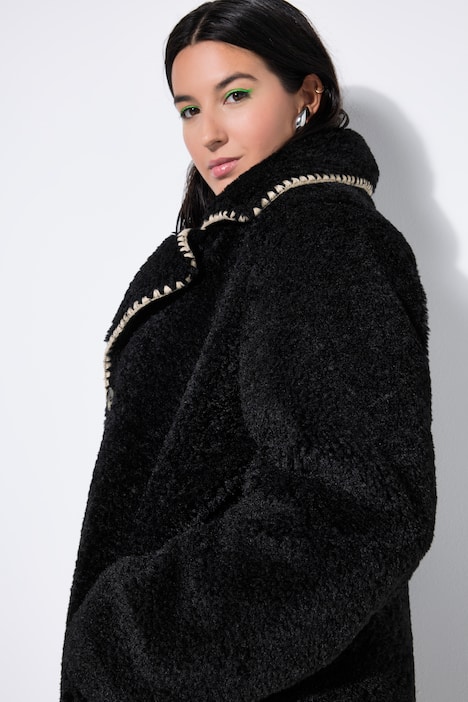 Teddy-mantel, teddyfleece, siernaden
