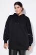 Sudadera con capucha, extra oversize, capucha, abalorios